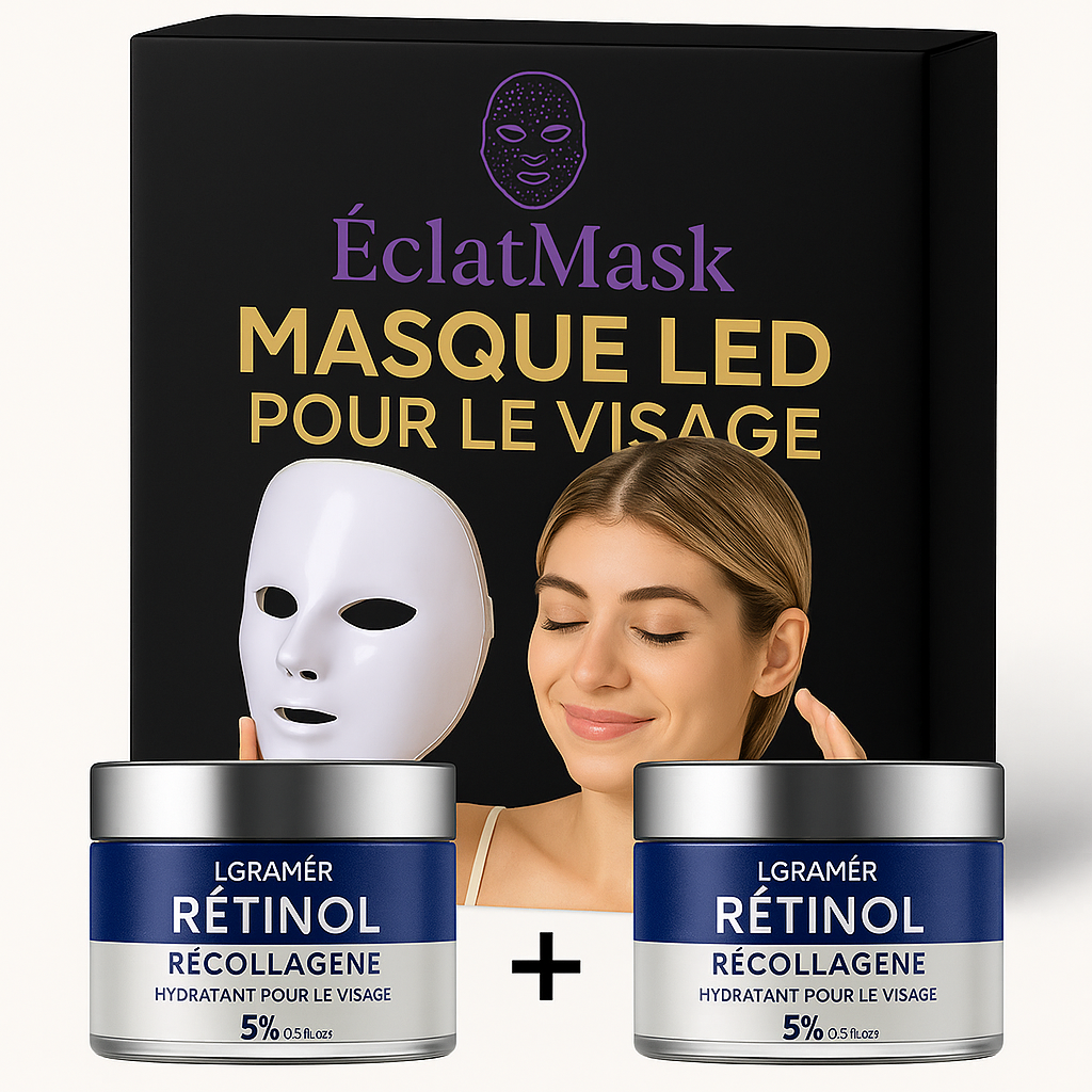 Masque de Beauté LED Sans UV + deux crèmes hydratantes offertes